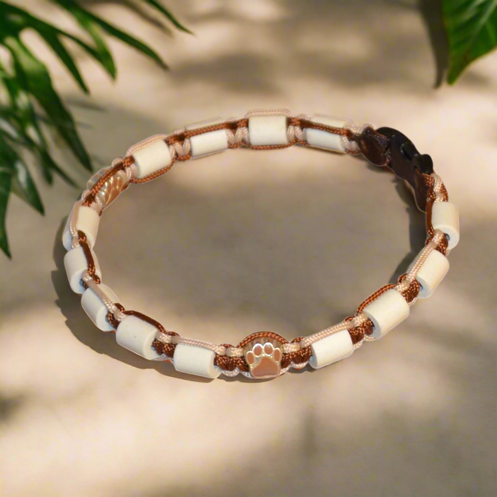 EM Keramikhalsband Braun/Beige