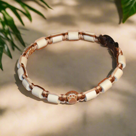 EM Keramikhalsband Braun/Beige