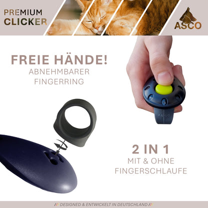 ASCO Finger Clicker – für Hunde, Katzen, Pferde